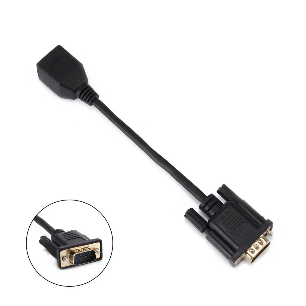 

VGA Male/Female to RJ45 Adapter Cable 15Pins Connector Cables for Computer Displays EM88 JB00