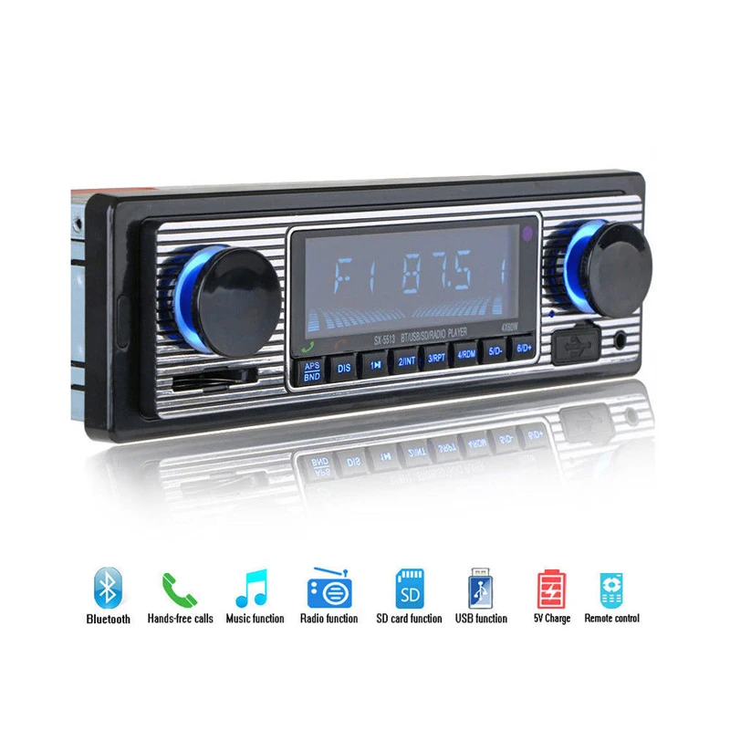 Автомобильный Bluetooth 4-канальный выход автомобиля в тире MP3 стерео радио плеер FM USB/SD/AUX пульт дистанционного управления