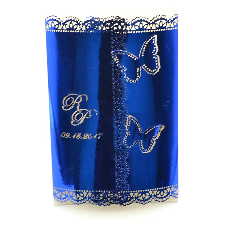 

laser cut invitation mariage 50pcs beautiful butterfly wedding invitation card cover