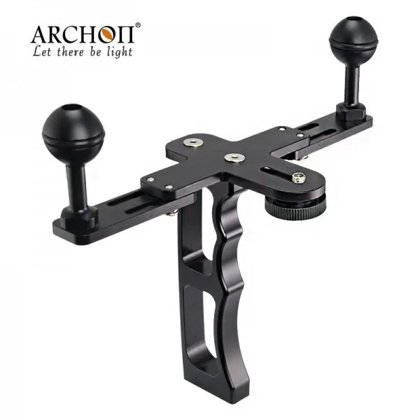 Flashlight Mount Holder Archon Archon Z07 Bracket underwater photography light Mount Diving Light Arm compact 80w studio led continuous video light 5600k brightness adjustable bowens mount for live streaming video recording portrait product wedding photography