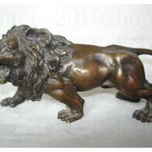 Скульптура и резьба бронзовые кофейные свирепые Львы дикие фигурки животных статуя