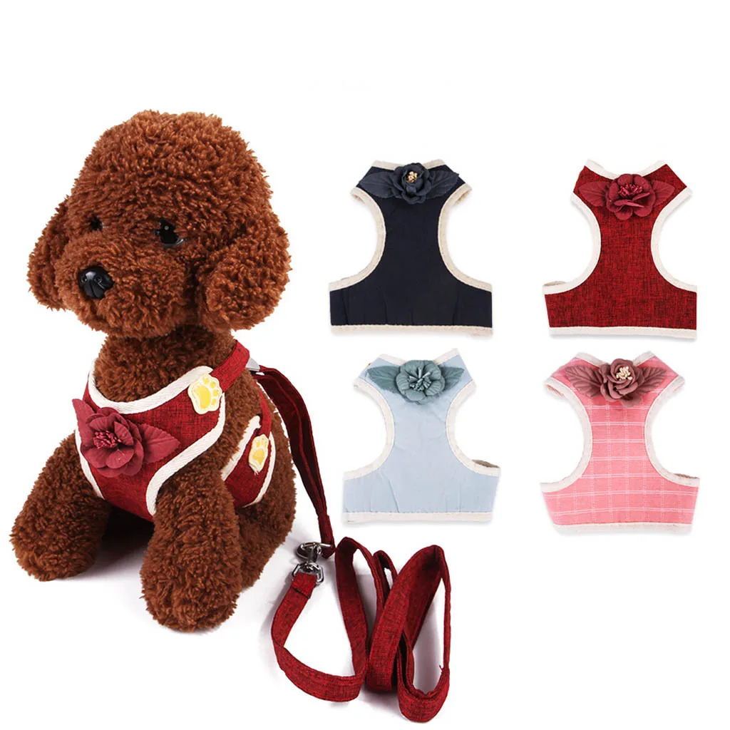 

Pet Dog Chest Strap Retro Striped Pattern Neck Chest Belt Comfort Padded Vest
