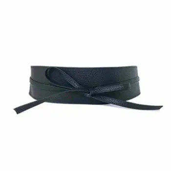 

New Women Waist Belt Stretch Buckle Bow Wide Leather Elastic Corset Waistband
