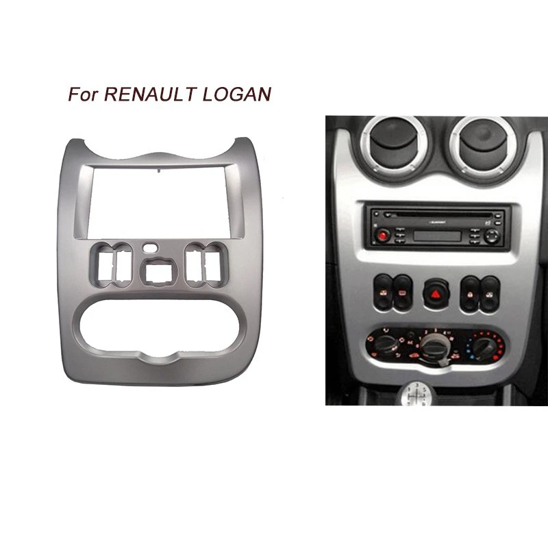 Автомобильная Радио фасция для RENAULT Logan Sandero DACIA Duster Facia Frame panel Dash Adapter CD отделка рамка