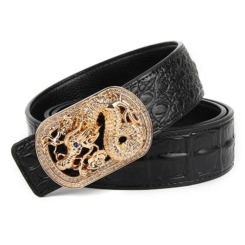 Aburo новые джинсы riem ковбой Классический Крокодил stijlvolle riemen mannen glad gesp taille riem джинсы - Цвет: 30