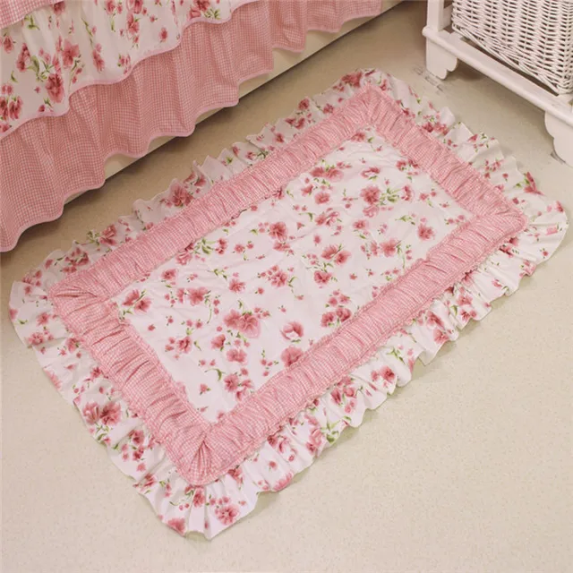 YG Korean floor mat garden princess twill cotton custom flower TYDH