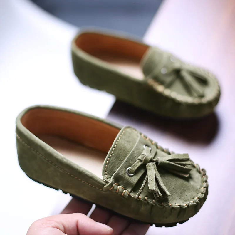 Детские лоферы обувь для мальчиков кроссовки маленьких детей мокасины из