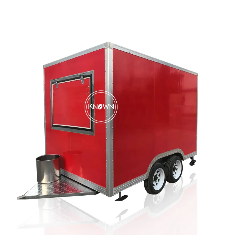 CE approved square shape fast snack hot dog food trailer