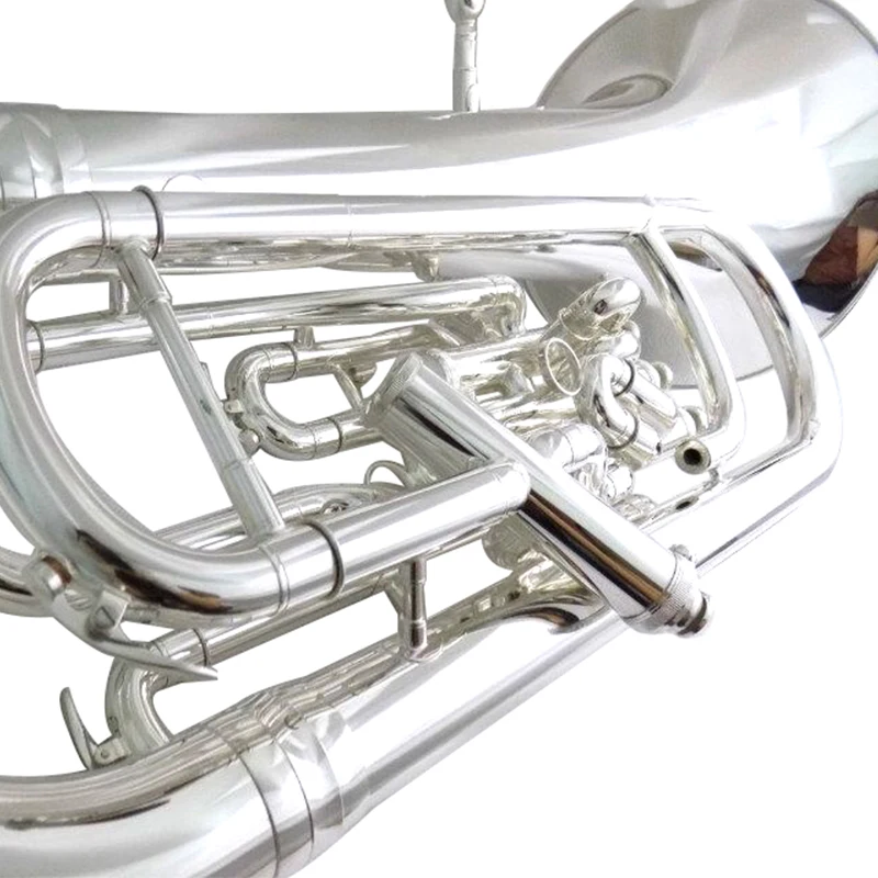 Bb euphonium 3+ 1 поршневая компенсирующая система посеребренный корпус ABS и мундштук, музыкальные инструменты профессиональные