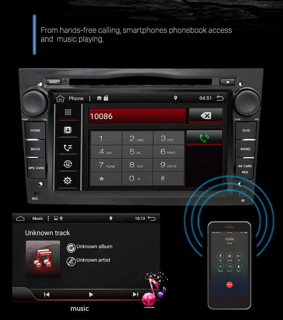 Top Eunavi 2 din Android 8.1 car dvd player for Opel Astra Vectra Antara Zafira Corsa gps navigation bluetooth radio 3G WIFI RDS 8