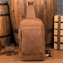 Повседневная сумка-мессенджер для мужчин, нагрудный пакет, одно плечо, ремень на спине, Сумки из натуральной кожи для путешествий, мужские сумки через плечо, винтажная нагрудная сумка