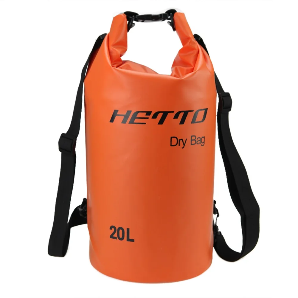 Hetto Dry Storage Bag Waterproof  Swimming Bag Diving bag 10L 20L 3 colors Ultralight Outdoor Dry Bag