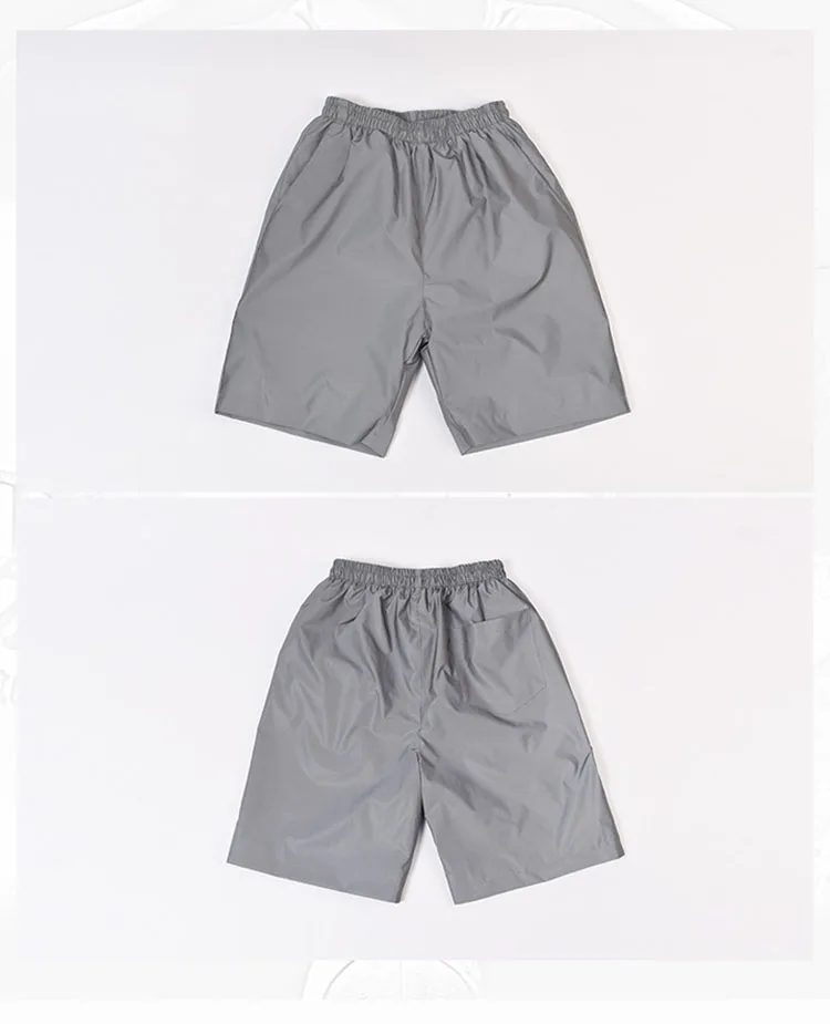 Aolamegs Men reflective shorts hip hop streerwear harajuku night joggers shorts outdoors men's fashion casual short trousers (4)