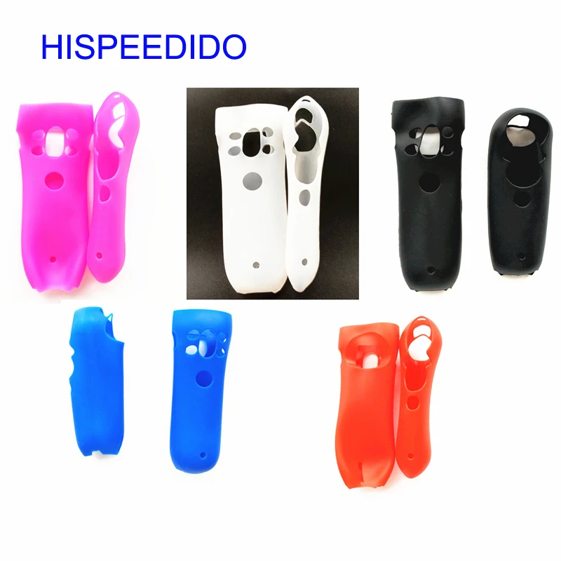 Hispeedido 100pcs For Sony Ps3 Move Left Right Controller Soft Silicon