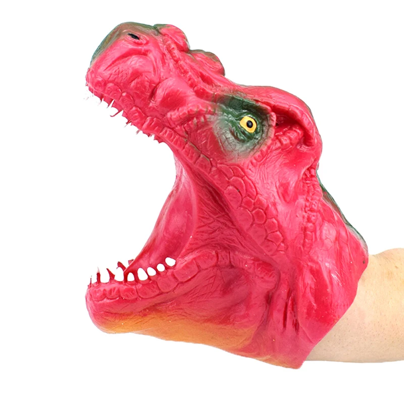 Мягкая виниловая TPR ручная кукла динозавр голова животного Ручные куклы детские игрушки подарок динозавр ручные кукольные игрушки Детская игрушка