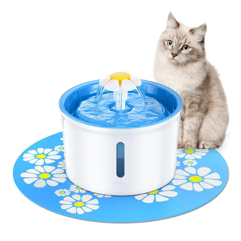 

1.6L Pet Water Fountain Feeder Flower Automatic Cat Dog Electric Pet Smart Drinking Fountain LED Water Dispenser With Filter