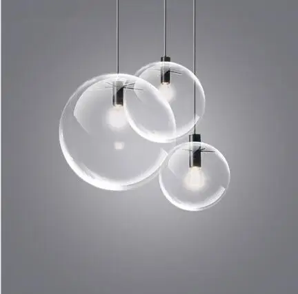 Прозрачный стеклянный шар лампа для ресторана Бар Современный минималистичный одиночный голова личность креативные сферические Пузырьковые подвесные лампы