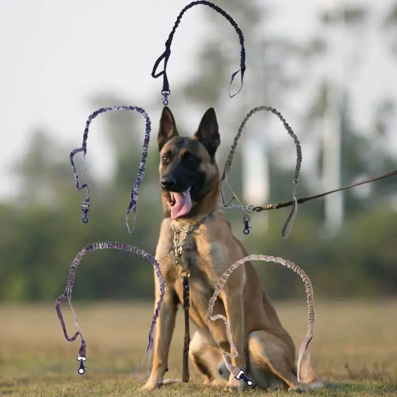 

Nylon Tactical Military Army Police Dog Training Leash Elastic Bungee Belt Goods for Dog Multicolor Pets Collar and Leads of Dog