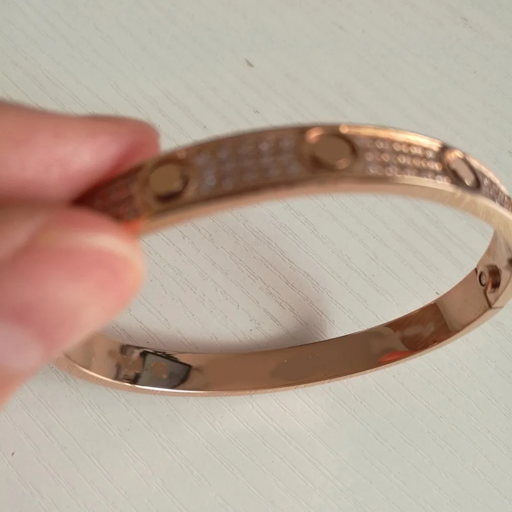 

VIP Link Classic Style 316L Stainless Steel Bangle Full CZ Stones with Screwdriver And LOGO Men Women JewelryOEM Service