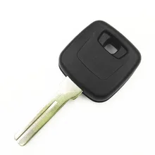Sem corte nenhum botão transponder chave do carro em branco para volvo xc90 xc60 s40 s60 s80 v70 substituição chave escudo