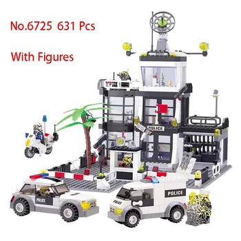 

Kazi 6725 City Police Station Building Blocks Bricks figure toys for children bricks brinquedos Gift Compatible With Toys