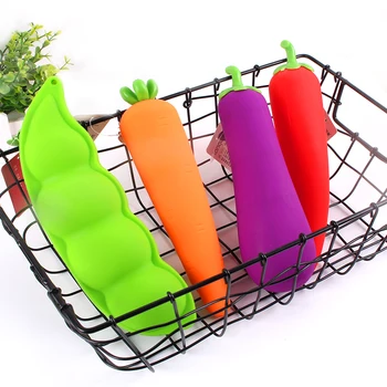 

1pcs Creative Pencil Bags Vegetable Design Soft Silica Gel Cute Pencil Case for Children Student Gift School Office Supplies