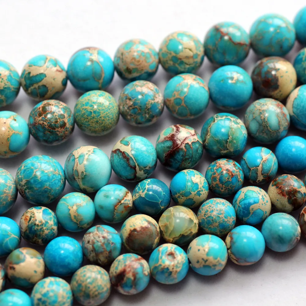 Wholesale (2 strands/set) 10mm Variscite loose beads imperial stone