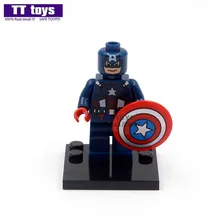 50 шт. 001 Капитан Америка куклы Мстителей строительный блок модель игрушки DIY собрать Детские Подарочные игрушки
