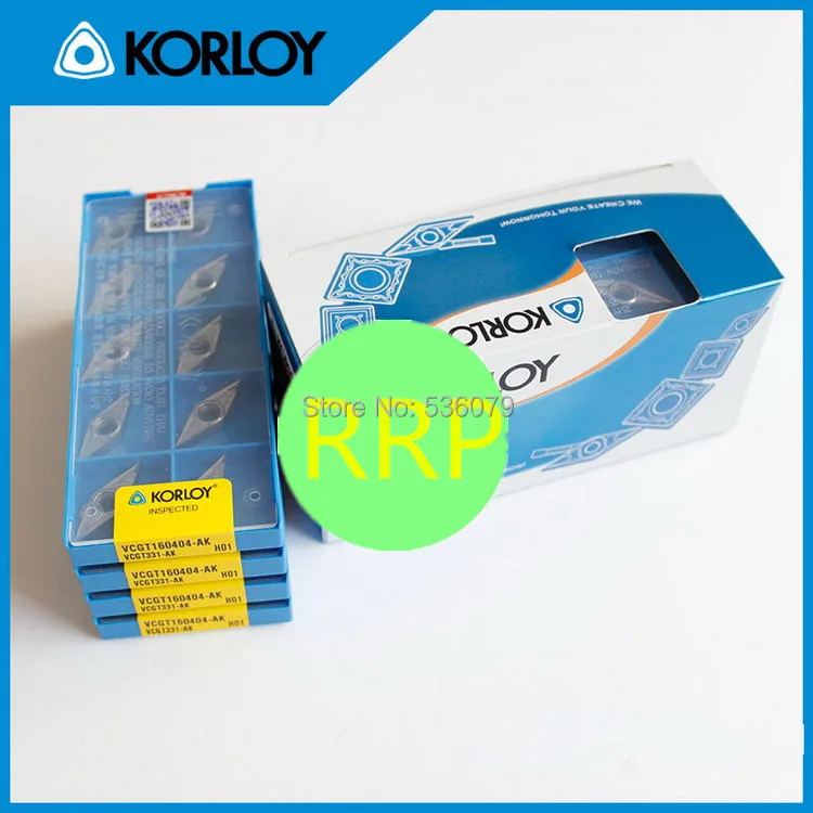 Buy VCGT160404 AK H01 metal ceramic inserts, 10pcs