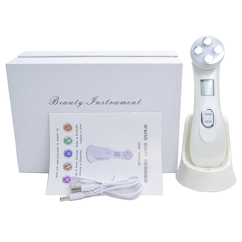 

5 Colors Mesotherapy Skin Rejuvenation RF Beauty Device Machine Remove Acne Wrinkles Skin Tighten Whitening Firming Face Lifting