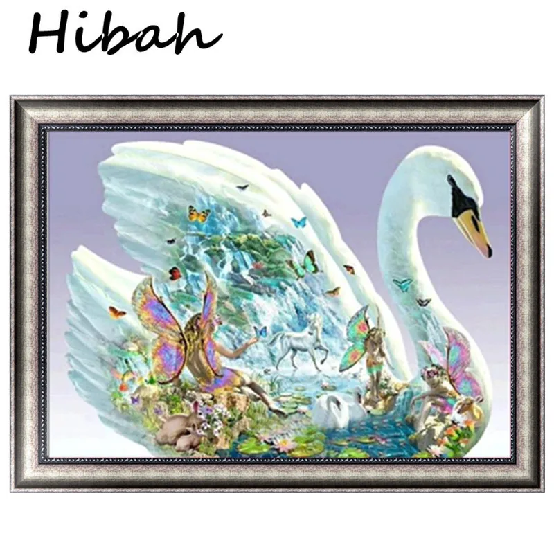 

DIY 5D Diamond Painting Swan Painting Elf Diamond Mosaic Home Decor Diamond Embroidery Christmas Gift
