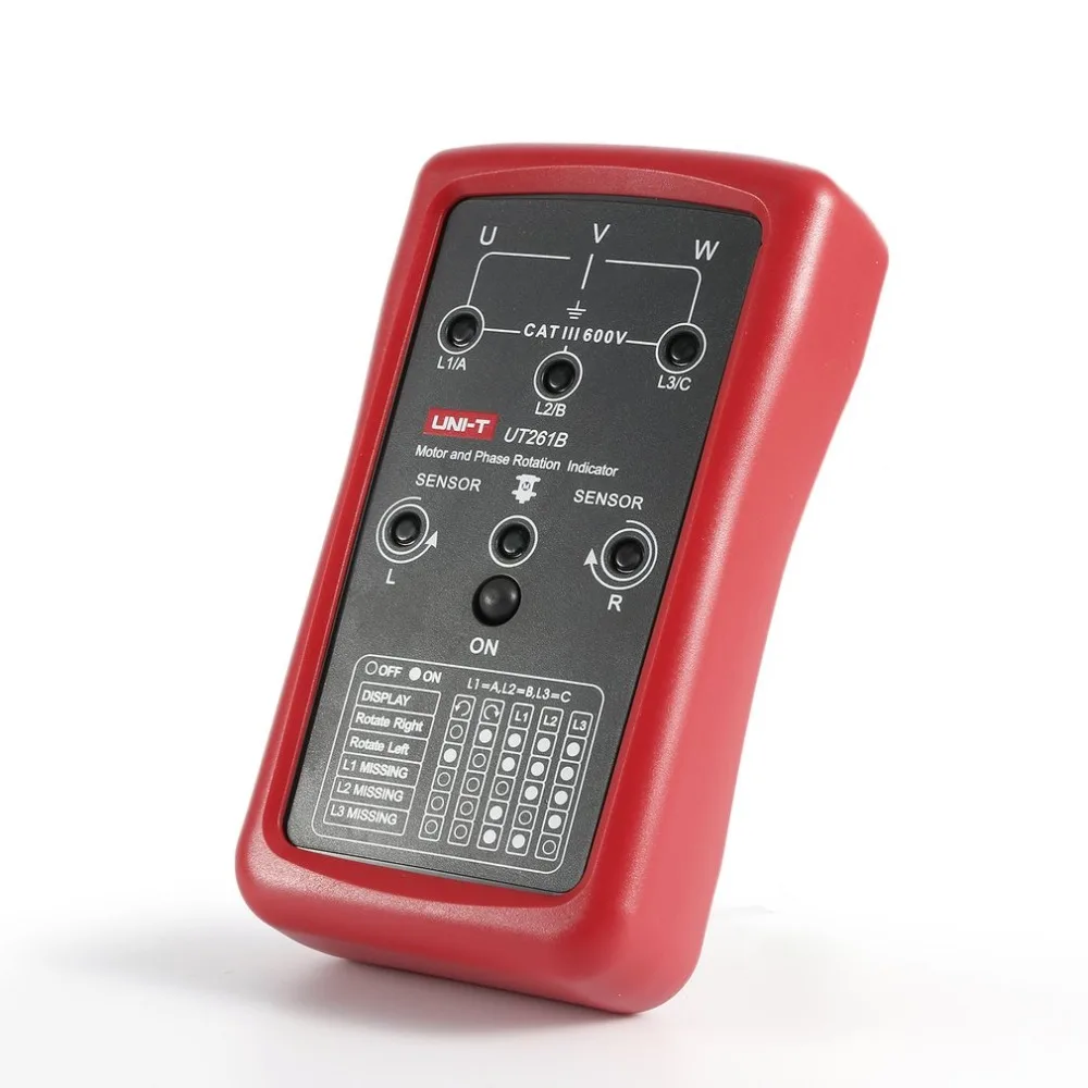

Three Phase Sequence and Motor Rotation Indicator Meter Digital Multimeter Magnetic Field Reverse LED Rotary Tester