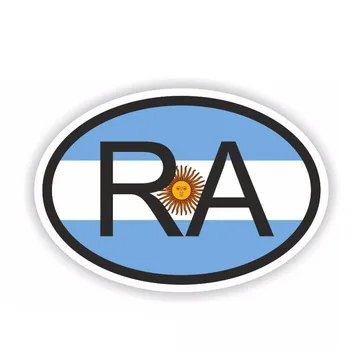 

10.8CM*7.2CM Argentina RA Car Sticker Country Code Oval Decal PVC 6-0378