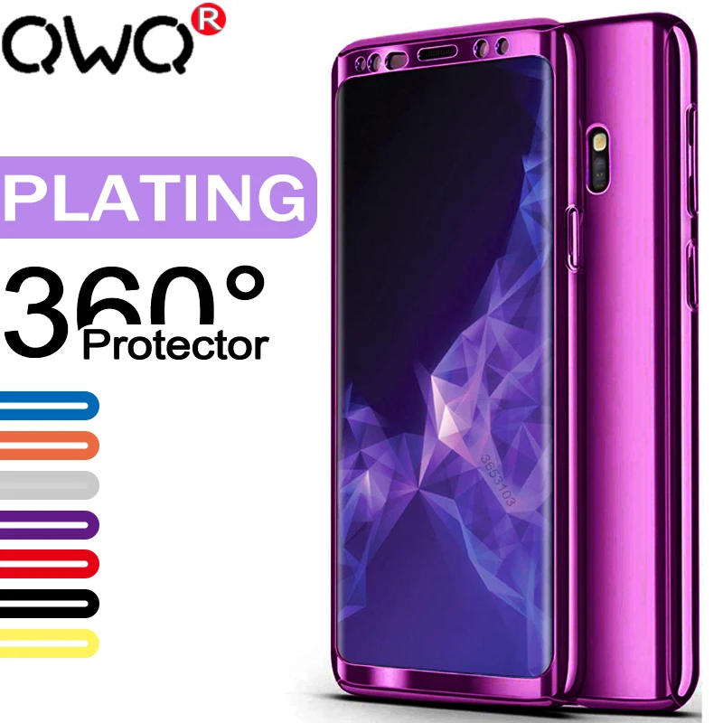 

360 Degree Plating Mirror Case For Samsung Galaxy S9 S8 S10 Plus Full Cover Protective For Samsung Note 9 8 note 10 pro + Cases