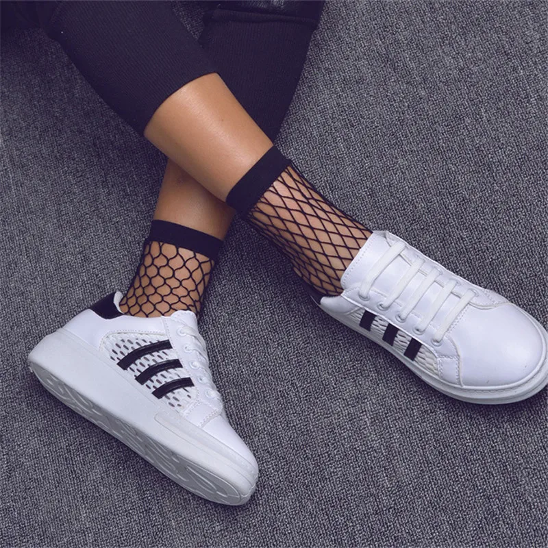 Punk-Women-Girls-Sexy-Black-Hollow-Out-Breathable-Mesh-Fishnet-Socks-Female-Gothic-Stretcery