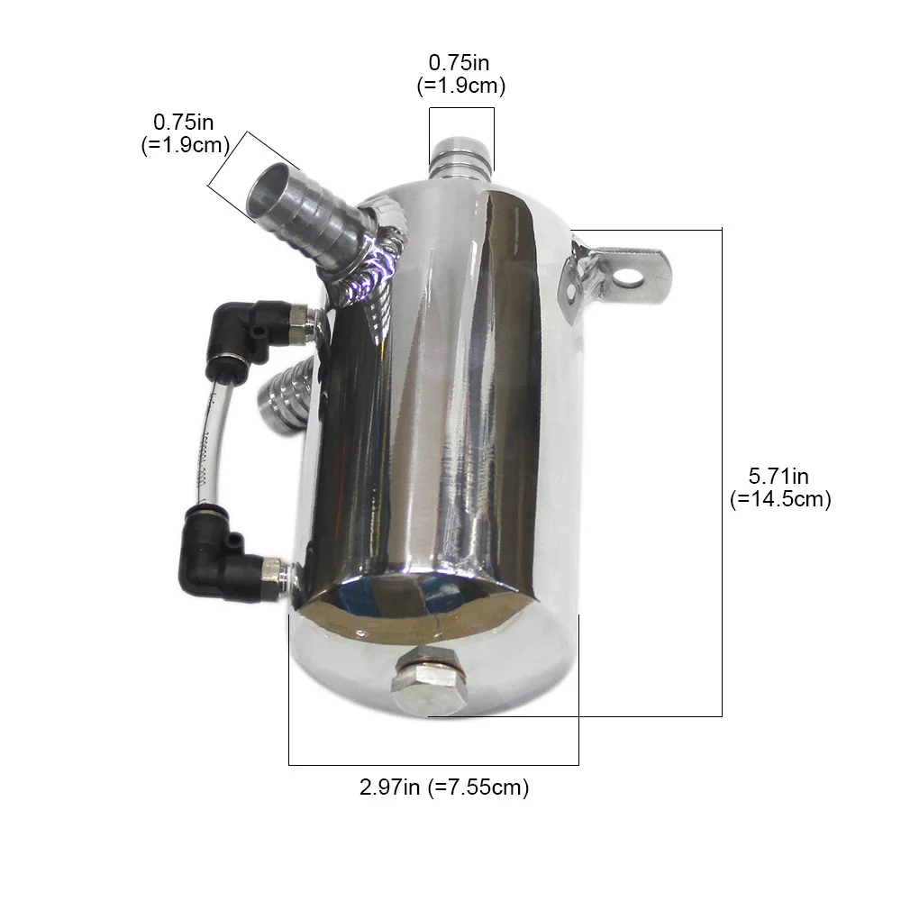 SPSLD Автомобиль Стайлинг УНИВЕРСАЛЬНЫЙ маслоуловитель резервуар моторный Топливный Сепаратор может алюминий 500 мл 3*19 мм