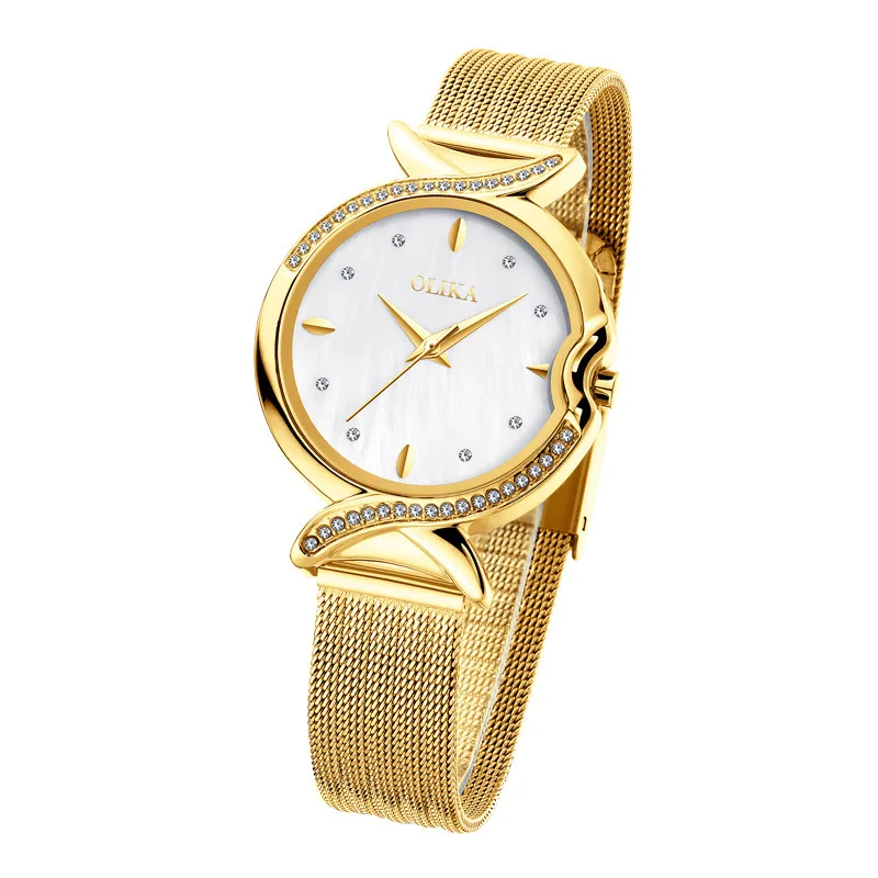 

Have / Olika Waterproof Trill Ma'am Wrist Watch Really Fritillaria Thunbergii Noodles Fish Tail Diamond Wrist Watch Woman