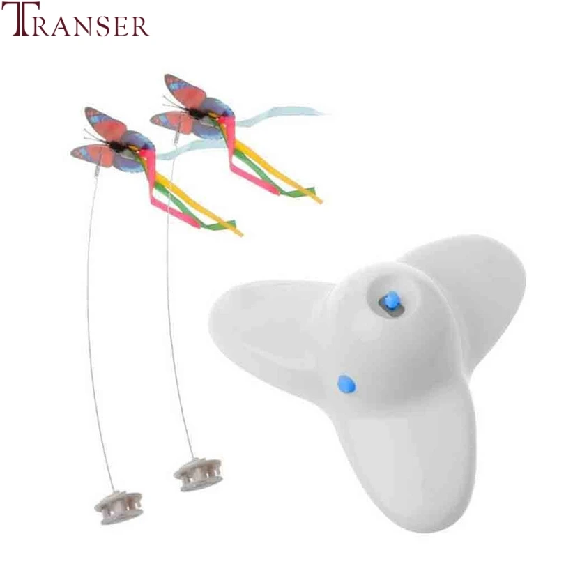 

Transer Interactive Cat Toy 360 Degree Automatic Rotating Butterfly Cat Toys Pet Supply for Home Cat Kitty 906