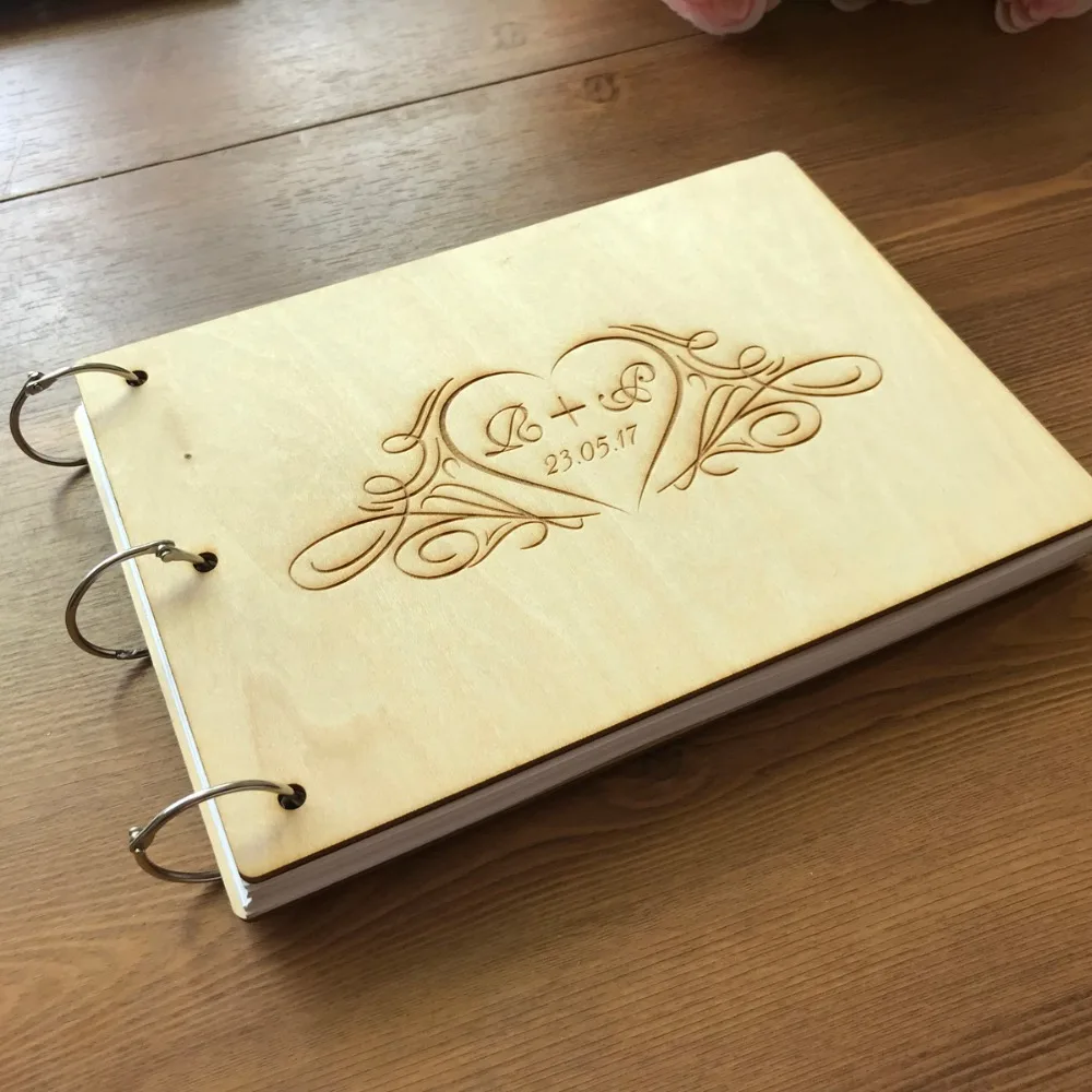 Personalized Wedding guest book, Burlap wedding guestbook album, Custom guest book, Rustic wedding engagement anniversary gift (3)