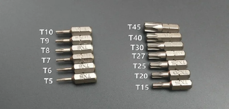 Новые 1/4 &quotМагнитные Torx bit T6 T7 T8 T9 T10 T15 T20 T25 T27 T30 T40 T45 L25mm S2 Стальные Шестигранные