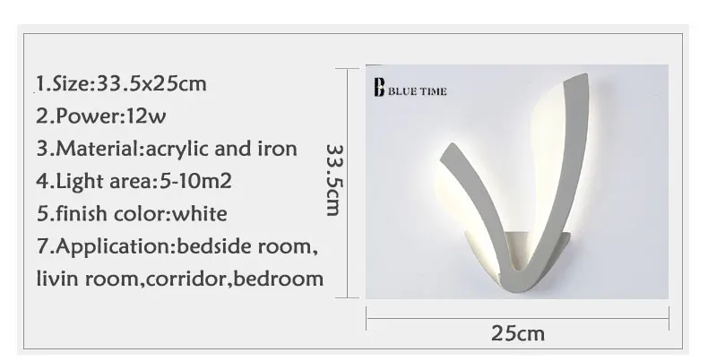Белый акриловый современный светодиодный настенный светильник для гостиной, спальни, прикроватной комнаты, Wandlamp AC110V 220V 12 W, бра, светодиодный настенный светильник, люстры