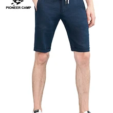 Пионерский лагерь повседневные шорты для мужчин бренд одежды slim fit solid linen дышащий мужской Шорты тонкий Homme бермуды ADK802106