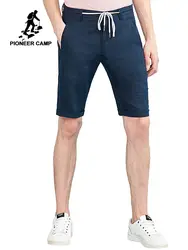 Пионерский лагерь Новый повседневные шорты для мужчин бренд одежды slim fit solid linen дышащий мужской Шорты тонкий Homme бермуды ADK802106