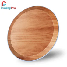 CinkeyPro деревянное Беспроводное зарядное устройство с светодиодный светильник 5 Вт Зарядка для iPhone 8 X samsung XiaoMi зарядка мобильного телефона USB QI устройство