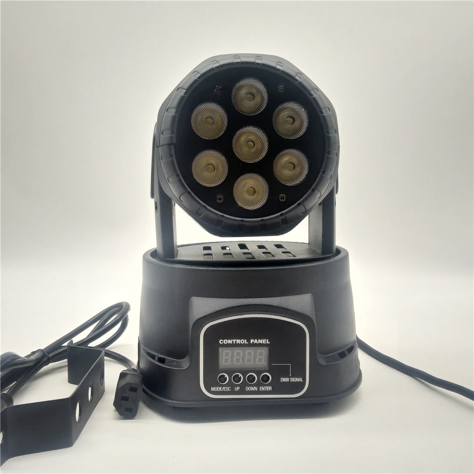 

7x12W LED Moving Head Light DMX512 Control RGBW 4in1 Disco Color DJ Moving Head Light Party Performance Bar Stage