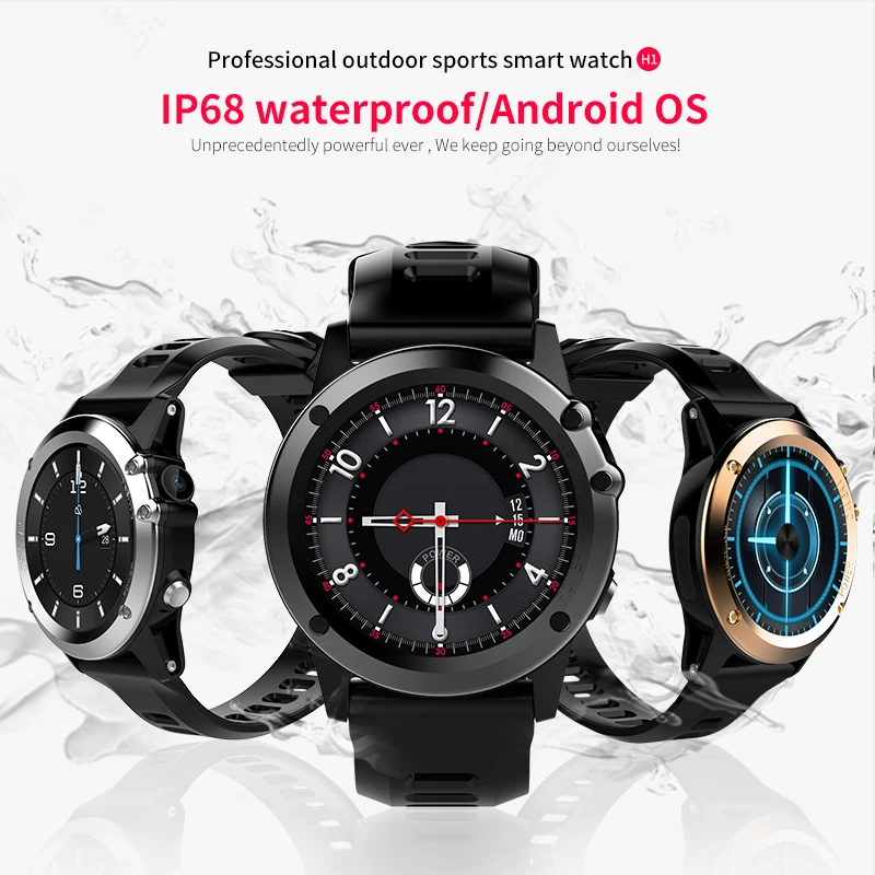 Смарт часы Microwear H1 Android 4 водонепроницаемые 1 39 "MTK6572 BT 0 3G Wifi GPS SIM для iPhone умные