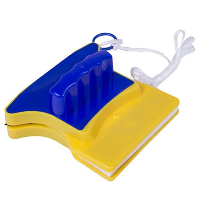 Полезные магнитное устройство для чистки окон щетка для мытья окон Магнитная щетка для мытья бытовые инструменты для уборки - Цвет: Цвет: желтый
