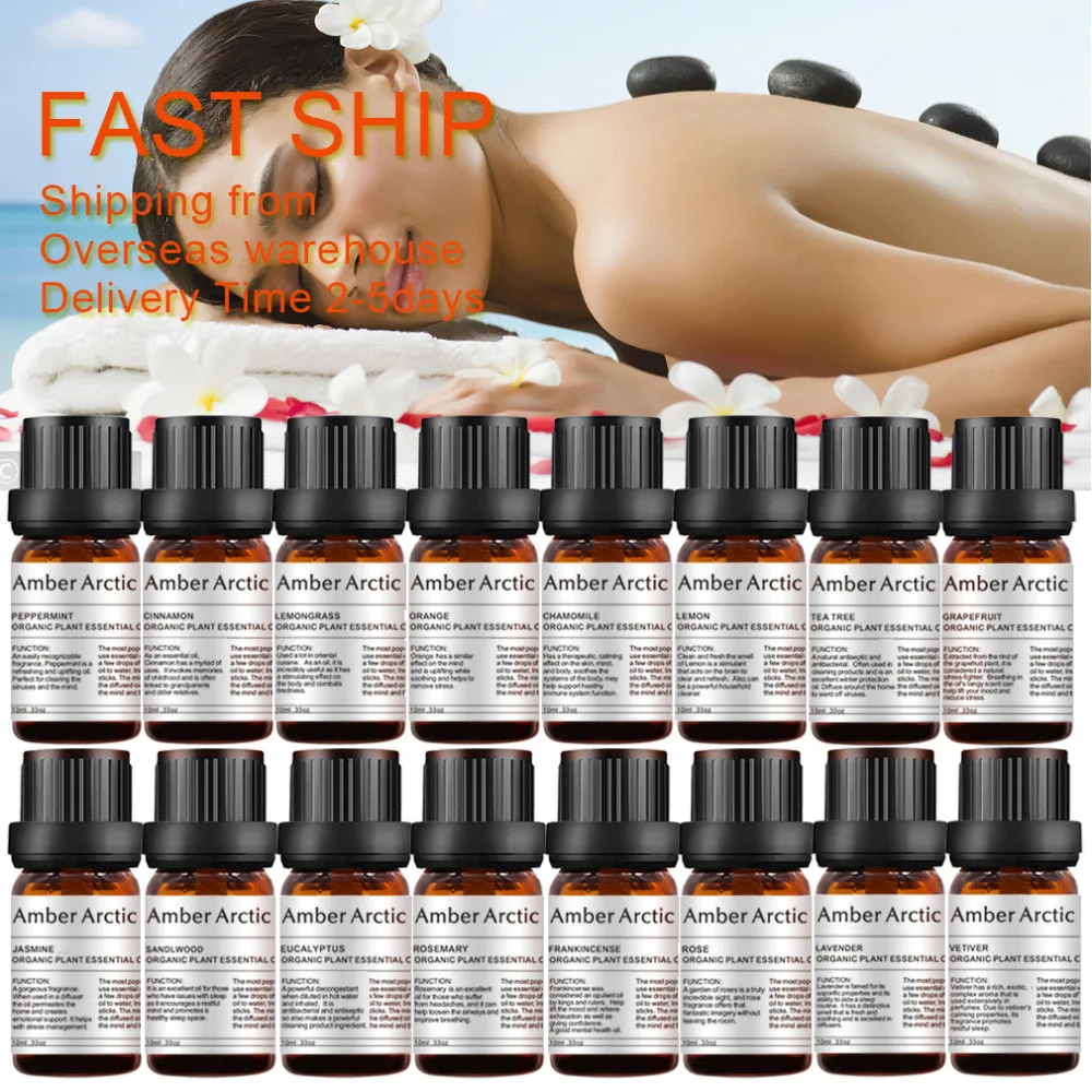 

10ml Grapefruit Lemon Rose Oils Eucalyptus Essential Oil 100% Pure Natural Plant Skin Care Oil Massage Aromatherapy Oil