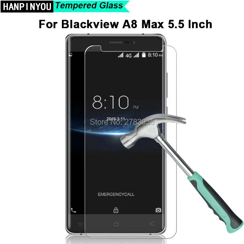 

For Blackview A8 Max a8max 5.5" New 0.26mm 2.5D Ultra Thin Clear Premium Tempered Glass Front Screen Protector Film