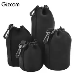 Gizcam 4 шт. XL/L/M/S неопрена Carry черный мягкий Камера объектив защитный держатель протектор чехол сумка для хранения мягкие фирменные